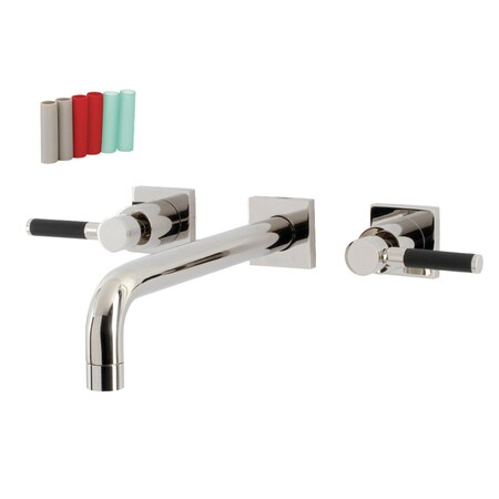 Kingston Brass KS6026DKL Wall Mount Tub Faucet, Polished Nickel KS6026DKL